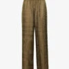 Toteme Monogram Wide-leg Mid-rise Silk Trousers 2 Toteme Monogram Wide-leg Mid-rise Silk Trousers -Sweaty Betty Store R04183206 MOCHA M