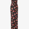 Magda Butrym Floral-print Strapless Stretch-woven Maxi Dress 1 Magda Butrym Floral-print Strapless Stretch-woven Maxi Dress -Sweaty Betty Store R04183240 BLACK M