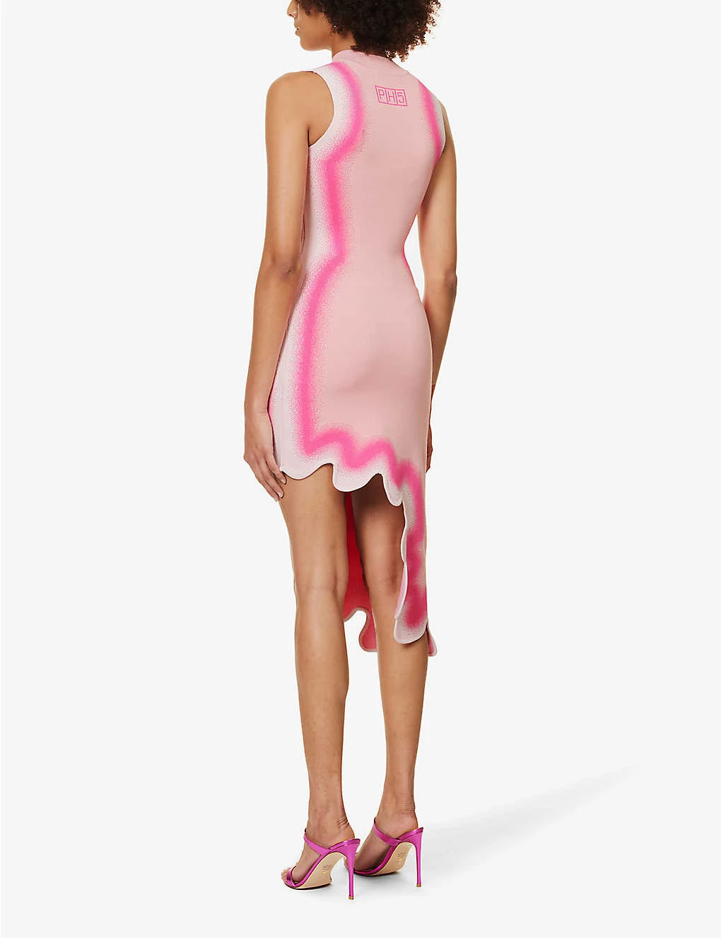 Brooklyn Wavy Asymmetric Recycled Viscose-blend Midi Dress 6 Brooklyn Wavy Asymmetric Recycled Viscose-blend Midi Dress - Image 4