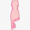 Brooklyn Wavy Asymmetric Recycled Viscose-blend Midi Dress 2 Brooklyn Wavy Asymmetric Recycled Viscose-blend Midi Dress -Sweaty Betty Store R04183696 CHIFFONPINK M