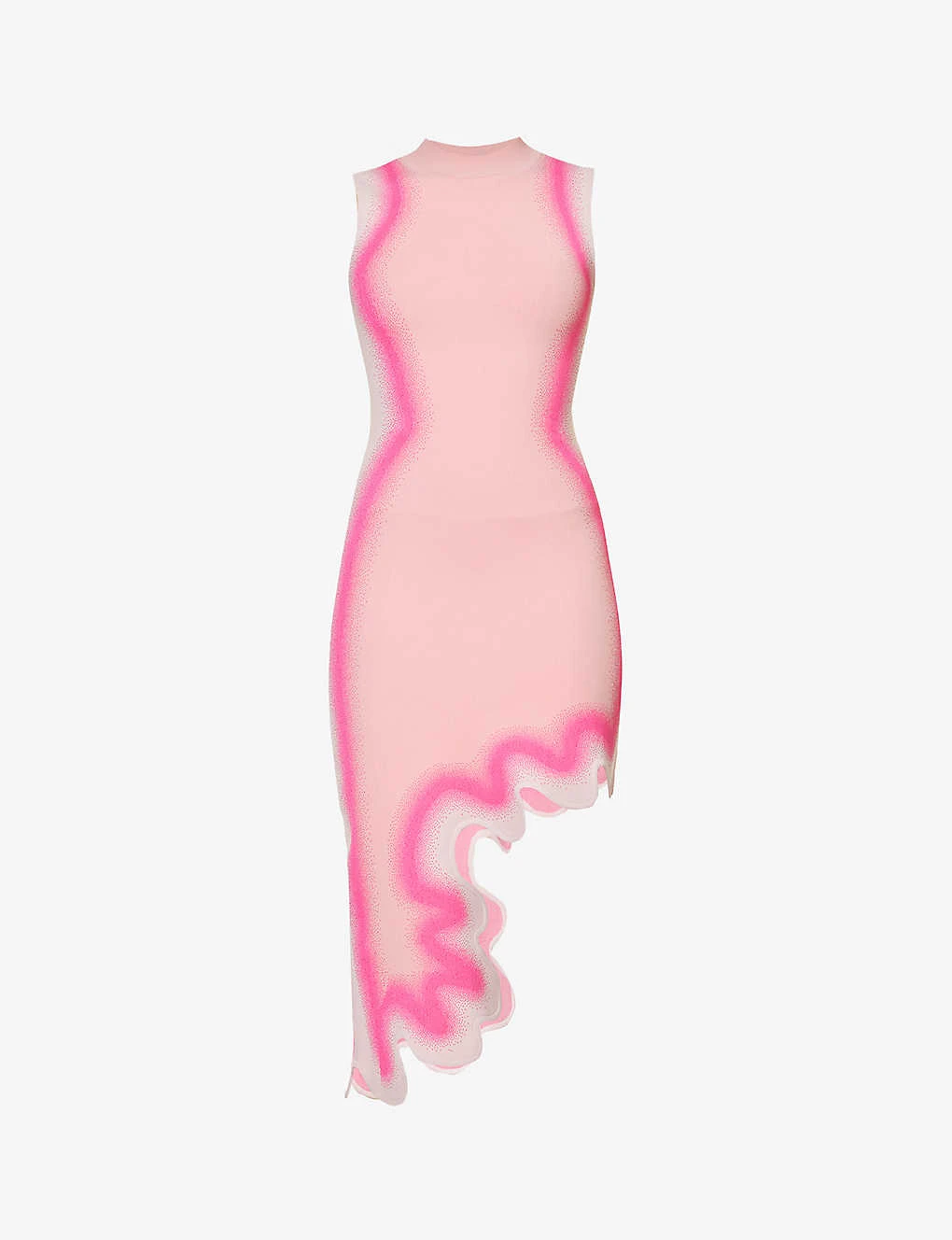 Brooklyn Wavy Asymmetric Recycled Viscose-blend Midi Dress 3 Brooklyn Wavy Asymmetric Recycled Viscose-blend Midi Dress