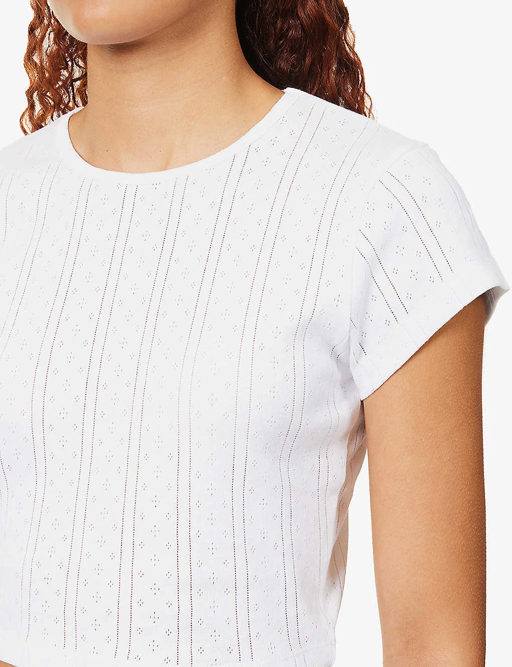 The Baby Tee Pointelle Organic-cotton T-shirt 6 The Baby Tee Pointelle Organic-cotton T-shirt - Image 4