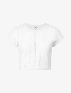 The Baby Tee Pointelle Organic-cotton T-shirt