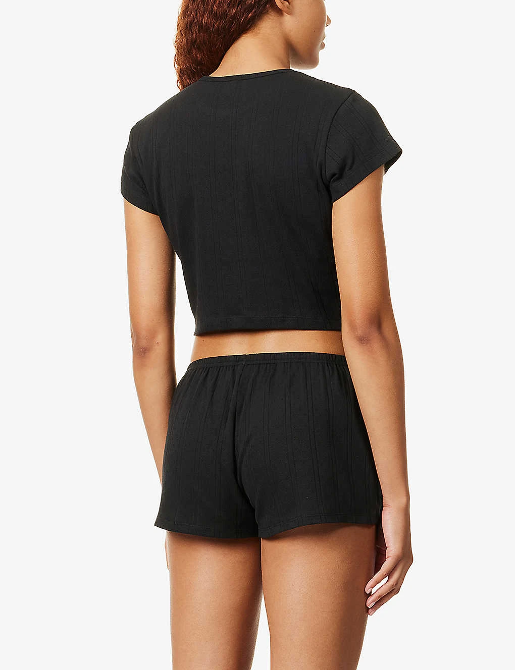 Pointelle Slim-fit Organic-cotton T-shirt 5 Pointelle Slim-fit Organic-cotton T-shirt - Image 3