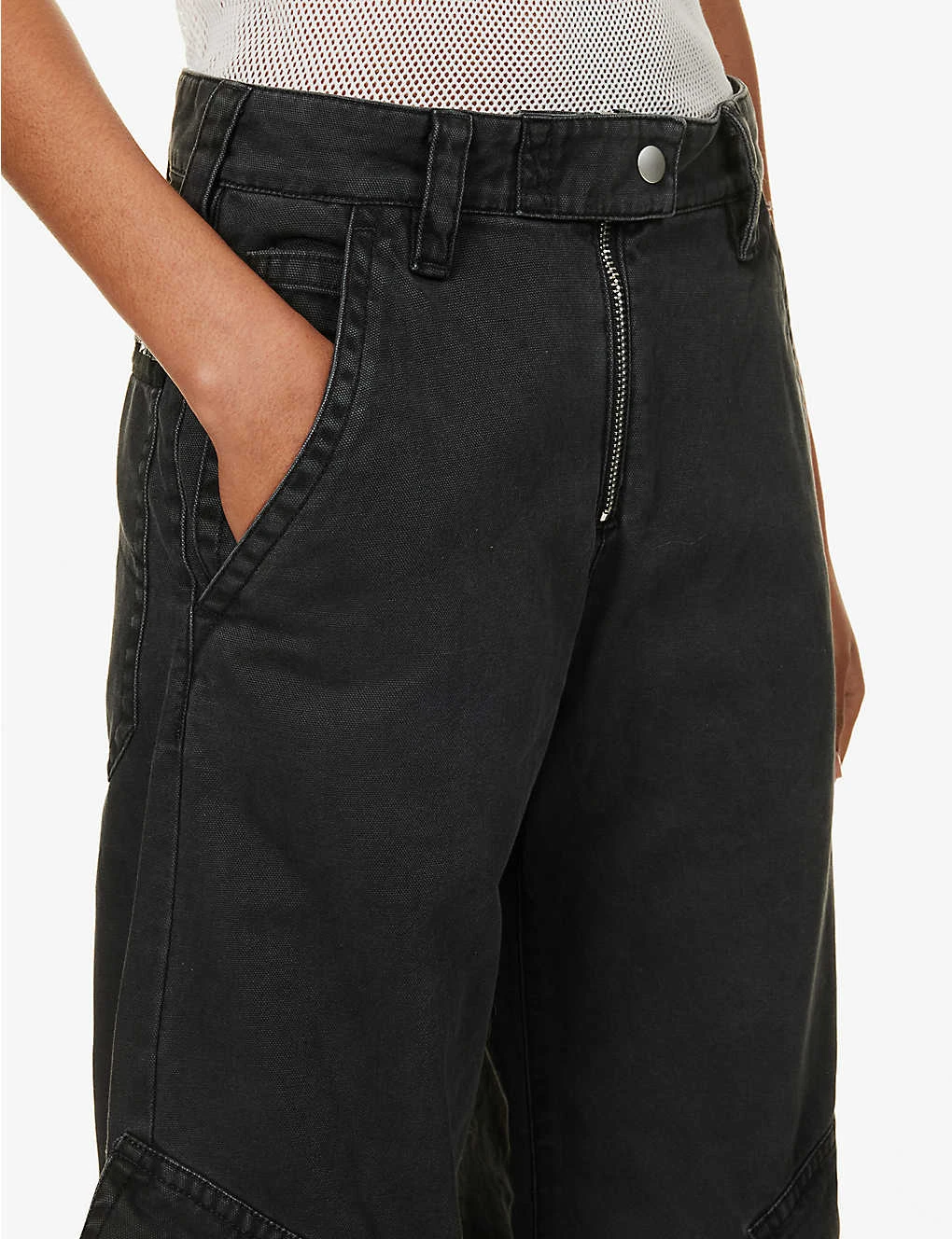 Acne Studios Potina Faded-wash Wide-leg Mid-rise Cotton Trousers 7 Acne Studios Potina Faded-wash Wide-leg Mid-rise Cotton Trousers - Image 5