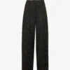 Acne Studios Pinstriped Frayed-patch Cotton And Wool-blend Trousers -Sweaty Betty Store R04184389 ANTHRACITEGREY M