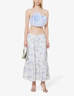 SISTER JANE Sea Peony Mesh Woven Top -Sweaty Betty Store R04185646 PASTELBLUE ALT01