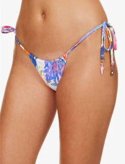 Seafolly Under The Sea Recycled-nylon-blend Bikini Bottoms -Sweaty Betty Store R04185685 WHITE ALT02