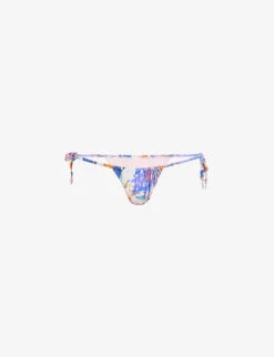 Seafolly Under The Sea Recycled-nylon-blend Bikini Bottoms