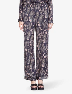 THE KOOPLES Paisley-print Straight-leg High-rise Woven Trousers 9 THE KOOPLES Paisley-print Straight-leg High-rise Woven Trousers -Sweaty Betty Store R04186175 BLACKPINK ALT02
