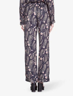 THE KOOPLES Paisley-print Straight-leg High-rise Woven Trousers 10 THE KOOPLES Paisley-print Straight-leg High-rise Woven Trousers -Sweaty Betty Store R04186175 BLACKPINK ALT03