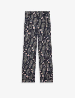 THE KOOPLES Paisley-print Straight-leg High-rise Woven Trousers