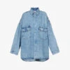 Dallas Oversized Denim Shirt 2 Dallas Oversized Denim Shirt -Sweaty Betty Store R04186444 WORNWASH M