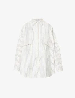 Dallas Oversized Striped Cotton-twill Shirt