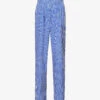 Striped Brand-embroidered Cotton-blend Trousers -Sweaty Betty Store R04186462 BLUEMULTISTRIPE M