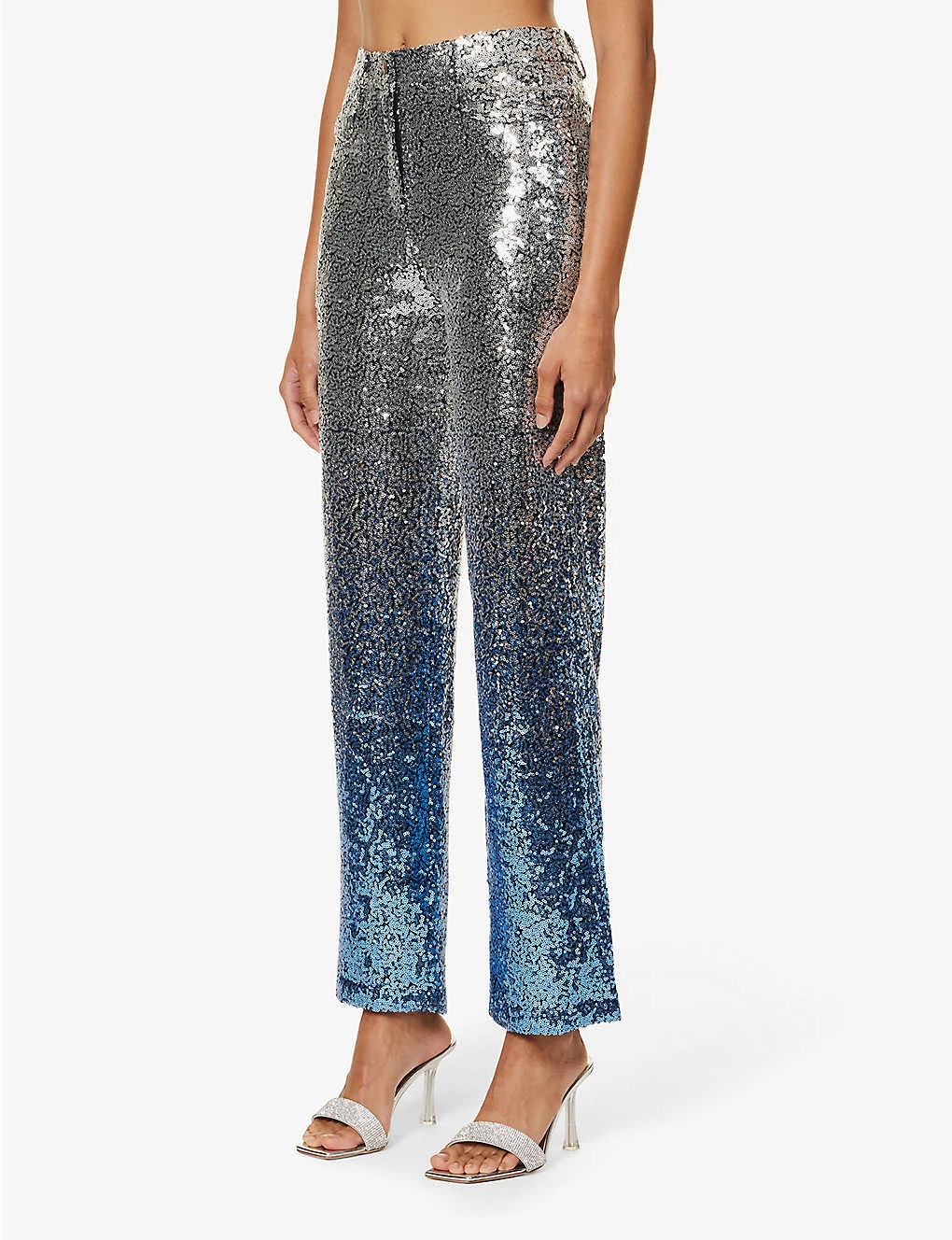 Dua Ombré Sequin-embellished Straight-leg Mid-rise Woven Trousers 5 Dua Ombré Sequin-embellished Straight-leg Mid-rise Woven Trousers - Image 3