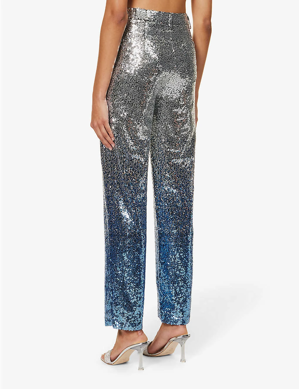 Dua Ombré Sequin-embellished Straight-leg Mid-rise Woven Trousers 6 Dua Ombré Sequin-embellished Straight-leg Mid-rise Woven Trousers - Image 4