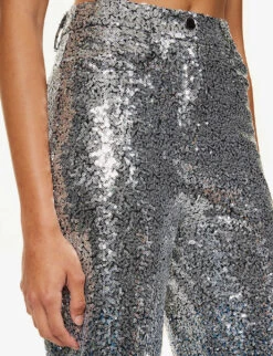 Dua Ombré Sequin-embellished Straight-leg Mid-rise Woven Trousers 11 Dua Ombré Sequin-embellished Straight-leg Mid-rise Woven Trousers -Sweaty Betty Store R04186748 SILVER ALT04