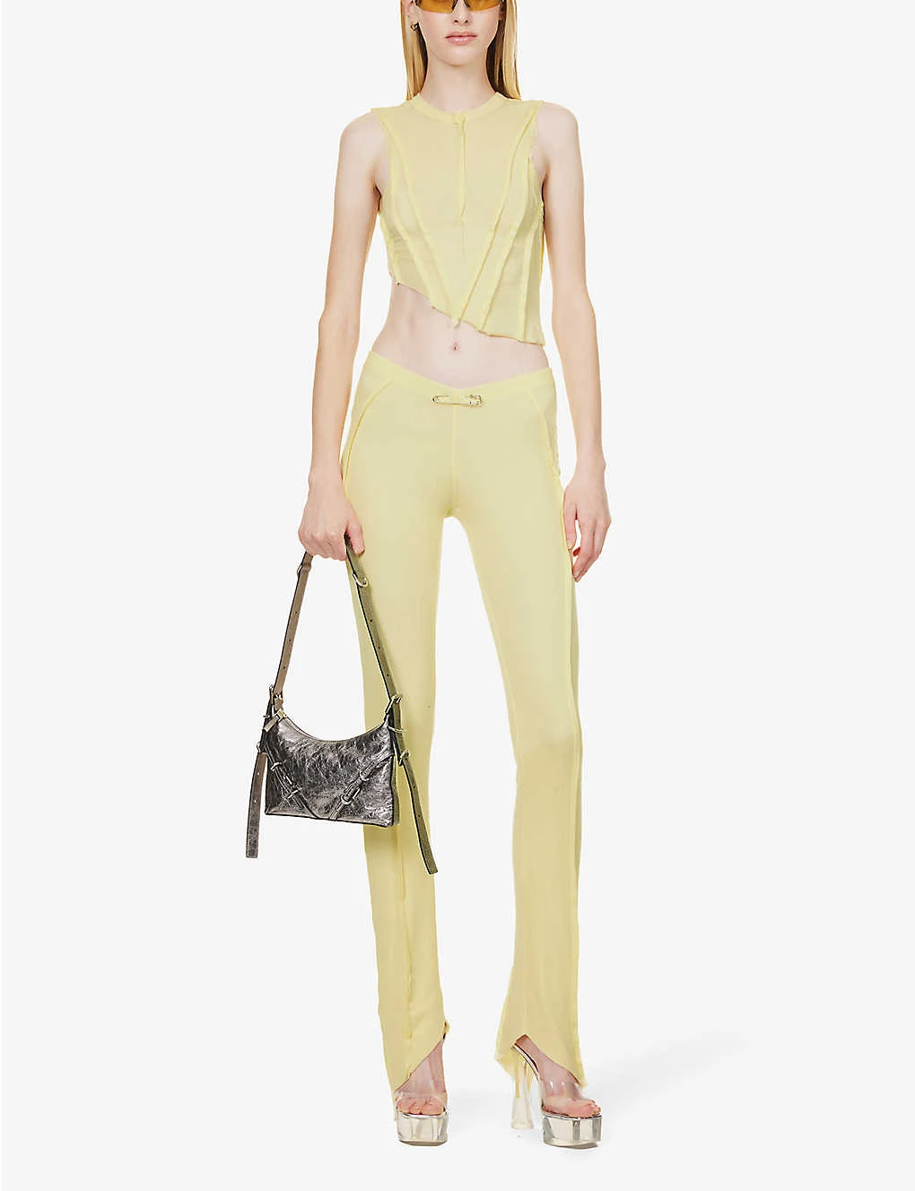 Asymmetric Sleeveless Stretch-woven Top 4 Asymmetric Sleeveless Stretch-woven Top - Image 2