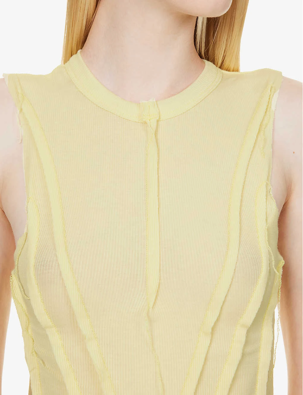 Asymmetric Sleeveless Stretch-woven Top 7 Asymmetric Sleeveless Stretch-woven Top - Image 5