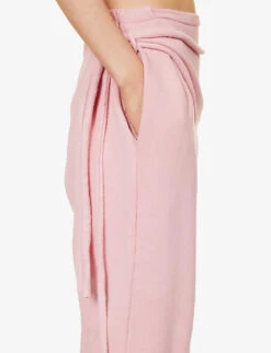 Slip-pocket Wrap-around Straight-leg High-rise Organic-cotton Trousers 11 Slip-pocket Wrap-around Straight-leg High-rise Organic-cotton Trousers -Sweaty Betty Store R04187992 PINK ALT04