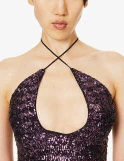 Alix Glitter-embellished Woven Top 13 Alix Glitter-embellished Woven Top -Sweaty Betty Store R04189007 AUBERGEINE ALT05