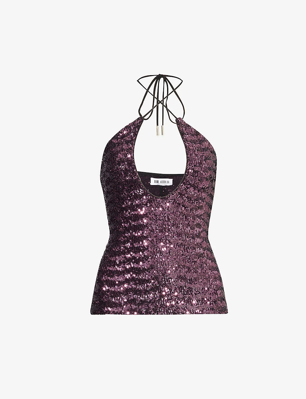 Alix Glitter-embellished Woven Top 3 Alix Glitter-embellished Woven Top