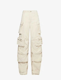 Fern Patch-pocket Woven Cargo Trousers