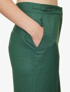 Vesta Flared Wool Suit Trousers 11 Vesta Flared Wool Suit Trousers -Sweaty Betty Store R04189121 DARKGREEN ALT04