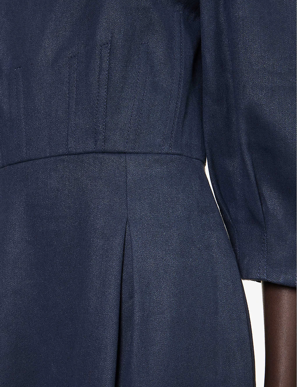 Majano Puff-sleeved Hemp And Cotton-blend Midi Dress 8 Majano Puff-sleeved Hemp And Cotton-blend Midi Dress - Image 6