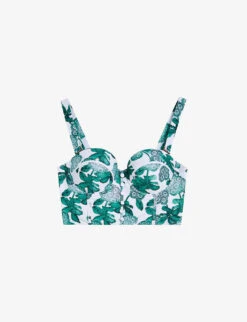 Ted Baker Nayome Cupped Floral-print Bikini Top