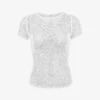 Yves Round-neck Crochet-knit Woven Top