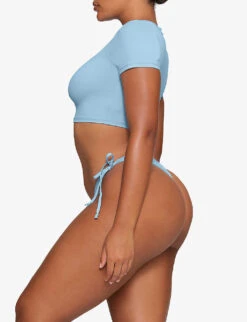 Round-neck Cropped Recycled-nylon Top 8 Round-neck Cropped Recycled-nylon Top -Sweaty Betty Store R04189618 IRISBLUE ALT02