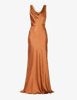 Sleeveless Cowl-neck Woven Maxi Dress