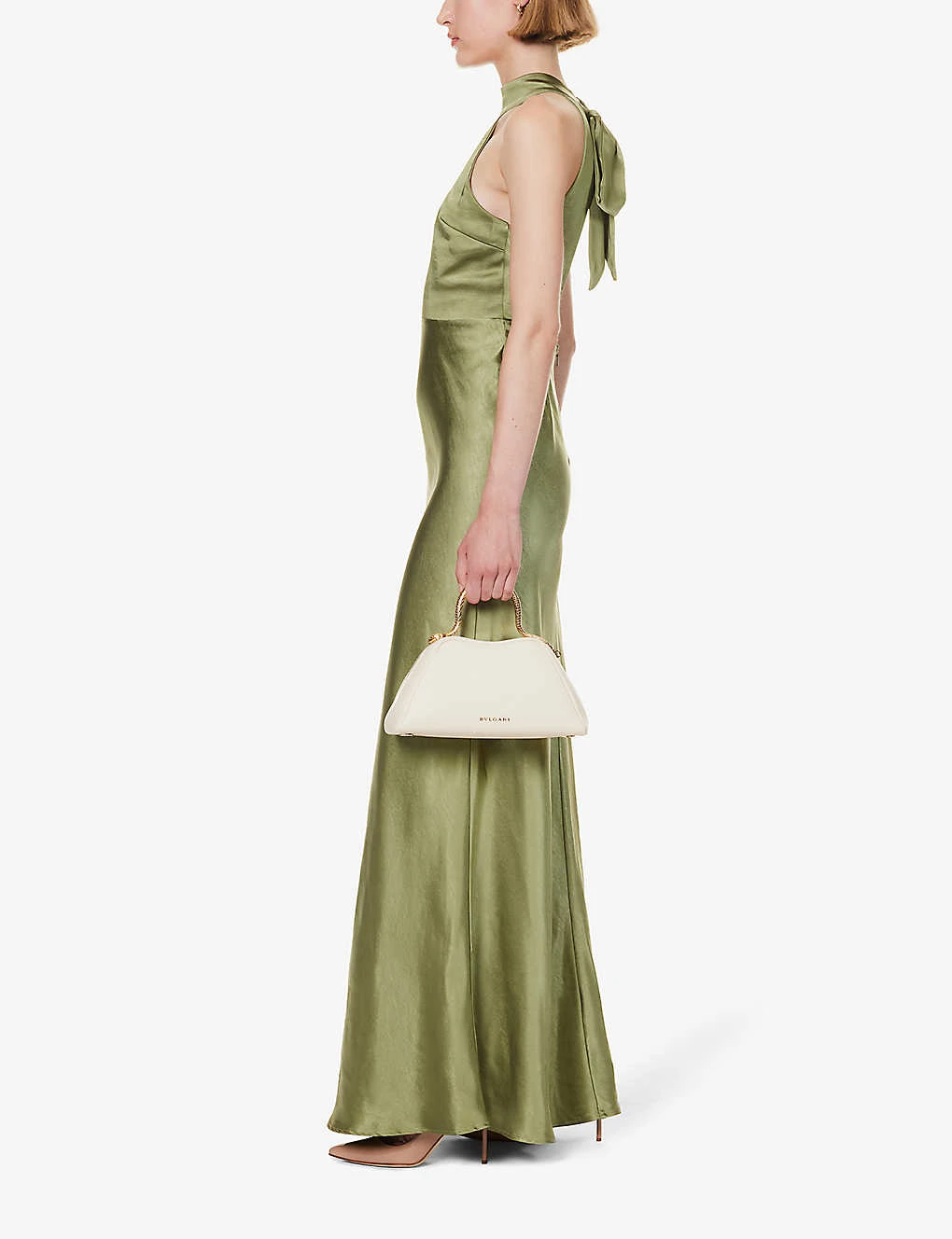 Halterneck Slim-fit Satin Maxi Dress 4 Halterneck Slim-fit Satin Maxi Dress - Image 2
