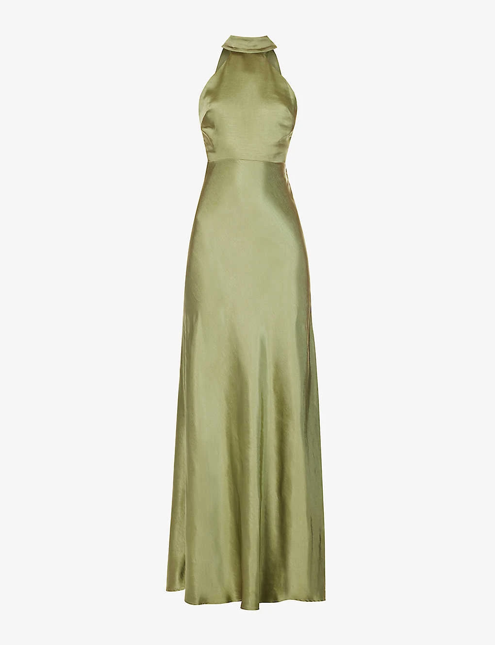 Halterneck Slim-fit Satin Maxi Dress 3 Halterneck Slim-fit Satin Maxi Dress