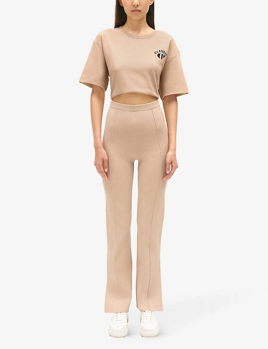 CLAUDIE PIERLOT Split-hem High-rise Straight-leg Woven Trousers 4 CLAUDIE PIERLOT Split-hem High-rise Straight-leg Woven Trousers - Image 2