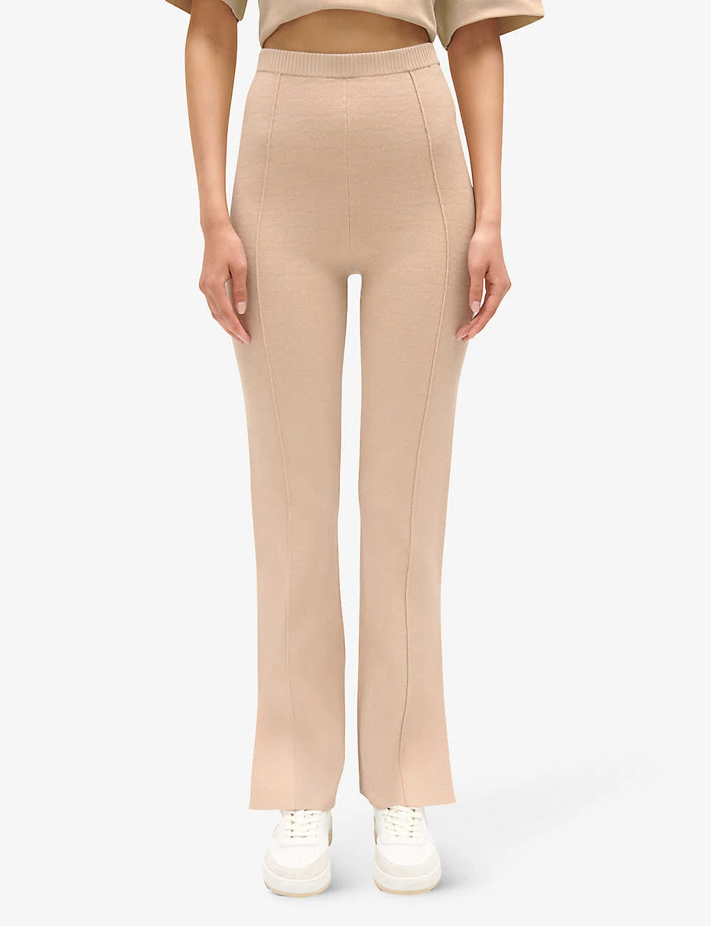 CLAUDIE PIERLOT Split-hem High-rise Straight-leg Woven Trousers 7 CLAUDIE PIERLOT Split-hem High-rise Straight-leg Woven Trousers - Image 5