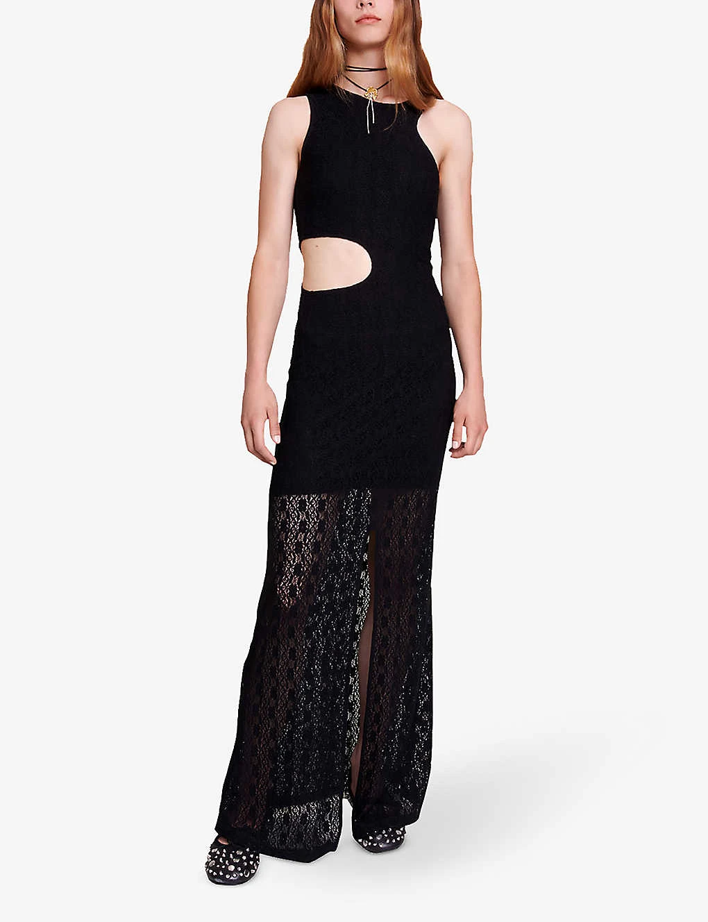 Maje Raiserane Cut-out Stretch-woven Maxi Dress 4 Maje Raiserane Cut-out Stretch-woven Maxi Dress - Image 2