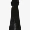 Maje Raiserane Cut-out Stretch-woven Maxi Dress 2 Maje Raiserane Cut-out Stretch-woven Maxi Dress -Sweaty Betty Store R04190235 NOIRGRIS M
