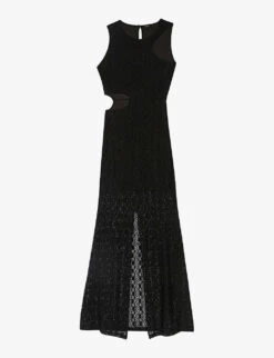 Maje Raiserane Cut-out Stretch-woven Maxi Dress