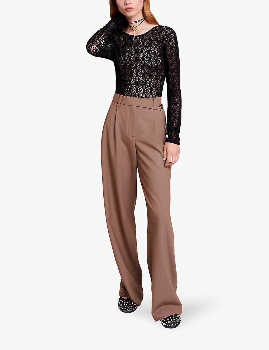 Maje Maiserane Long-sleeve Stretch-woven Top 4 Maje Maiserane Long-sleeve Stretch-woven Top - Image 2