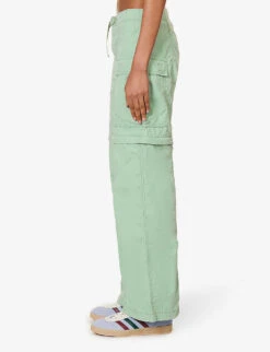 Levis Convertible Zipped Cotton-poplin Cargo Trousers -Sweaty Betty Store R04191373 GRANITEGREEN ALT02
