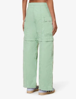 Levis Convertible Zipped Cotton-poplin Cargo Trousers -Sweaty Betty Store R04191373 GRANITEGREEN ALT03