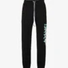 Amiri Floral Logo-print Tapered Cotton Jogging Bottoms -Sweaty Betty Store R04191415 BLACK M