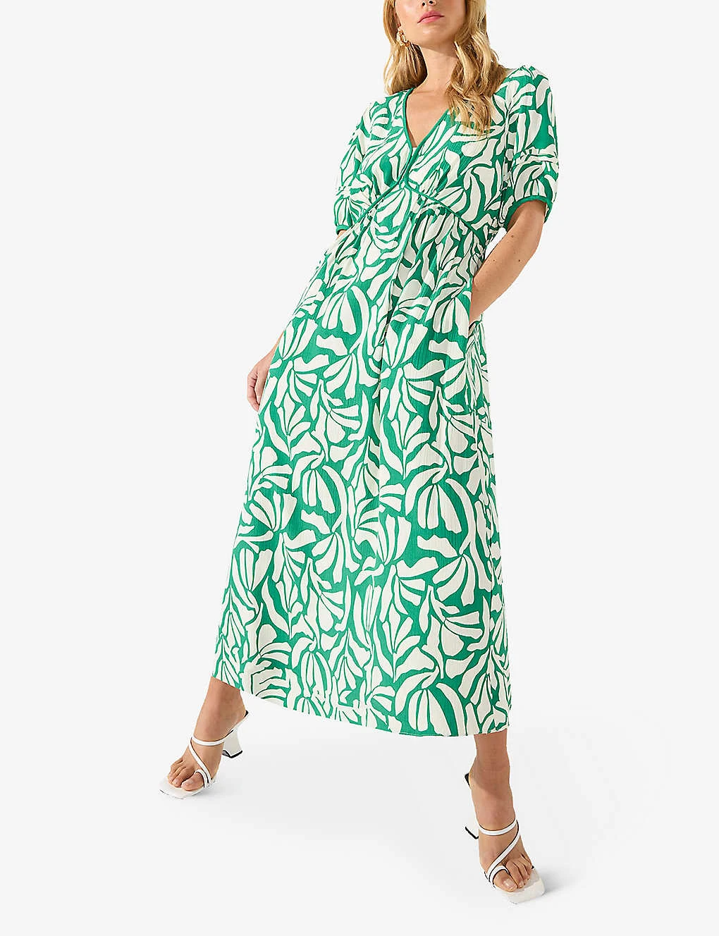 Graphic-print A-line Woven Maxi Dress 4 Graphic-print A-line Woven Maxi Dress - Image 2