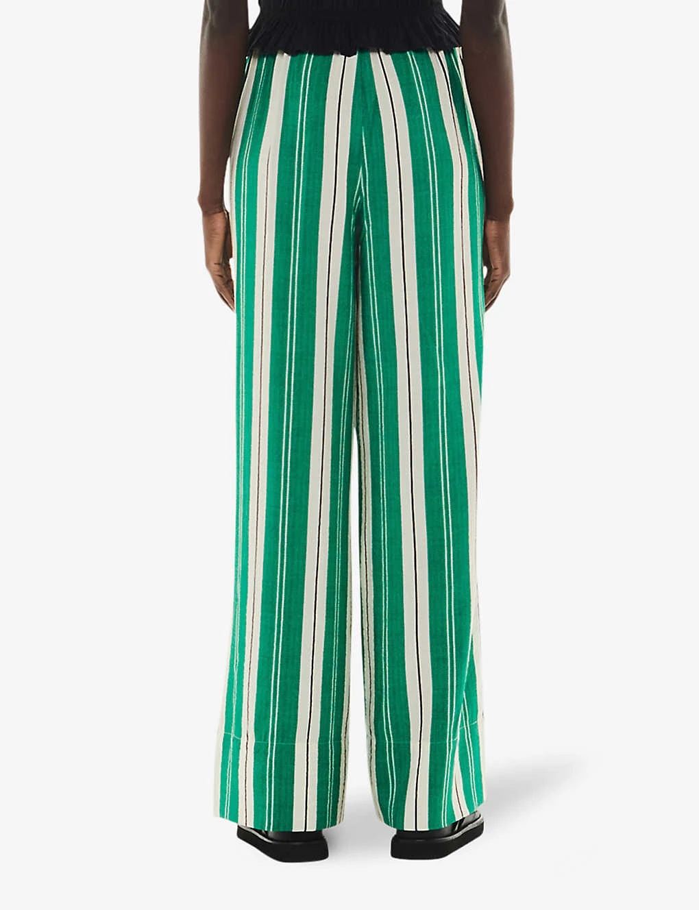 Whistles Bridget Stripe-pattern Maxi-length Woven Trousers 6 Whistles Bridget Stripe-pattern Maxi-length Woven Trousers - Image 4