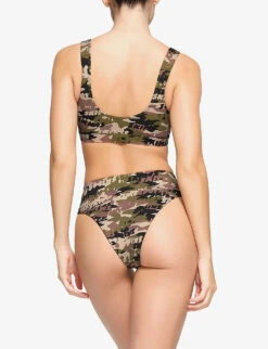 Scoop-neck Camouflage-print Recycled Stretch-nylon Bikini Top 9 Scoop-neck Camouflage-print Recycled Stretch-nylon Bikini Top -Sweaty Betty Store R04193698 LOGOCAMO ALT03