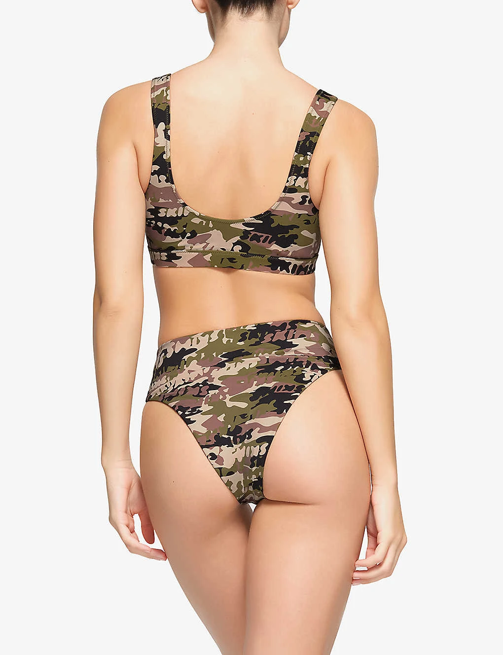 Scoop-neck Camouflage-print Recycled Stretch-nylon Bikini Top 6 Scoop-neck Camouflage-print Recycled Stretch-nylon Bikini Top - Image 4
