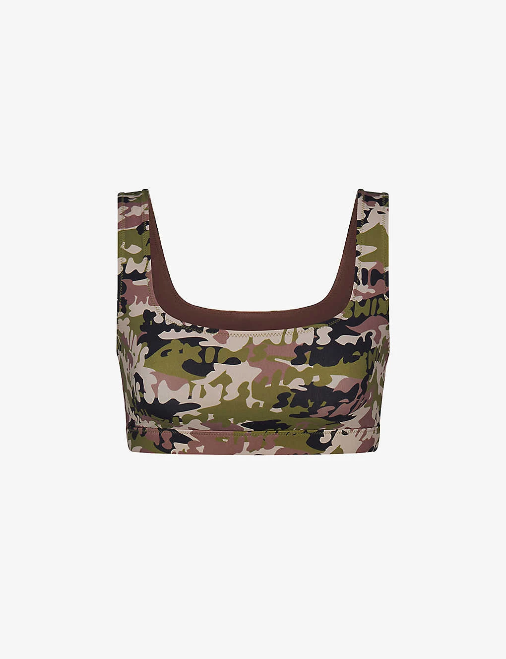 Scoop-neck Camouflage-print Recycled Stretch-nylon Bikini Top 3 Scoop-neck Camouflage-print Recycled Stretch-nylon Bikini Top